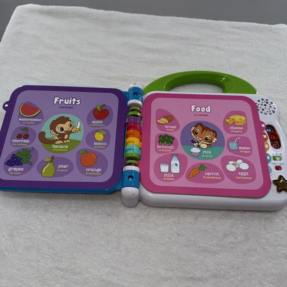 TESTED Leap Frog Learning Friends 100 Words Electronic English Chinese Book Kid